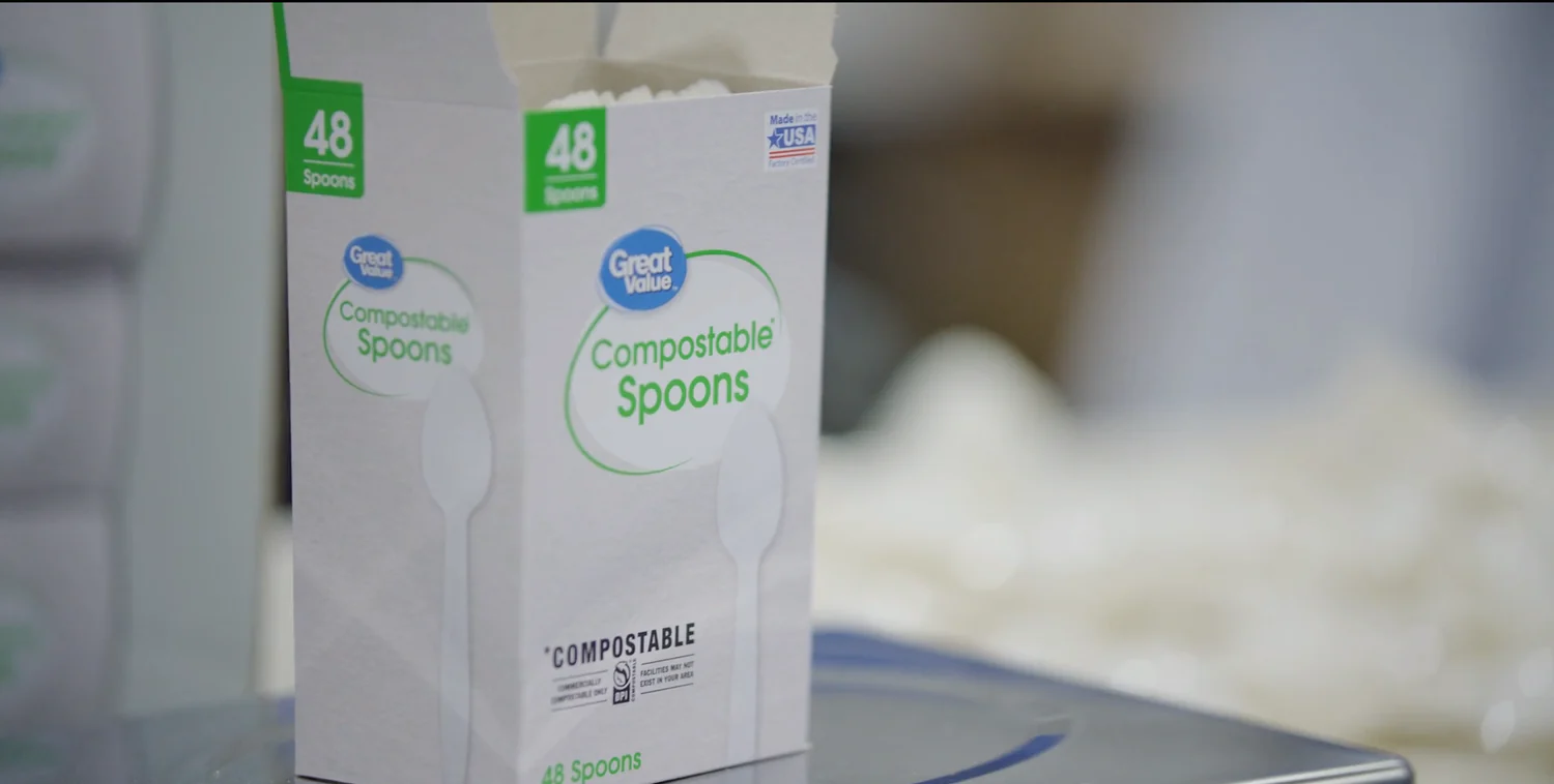 beyondGreen's compostable cutlery product at Walmart